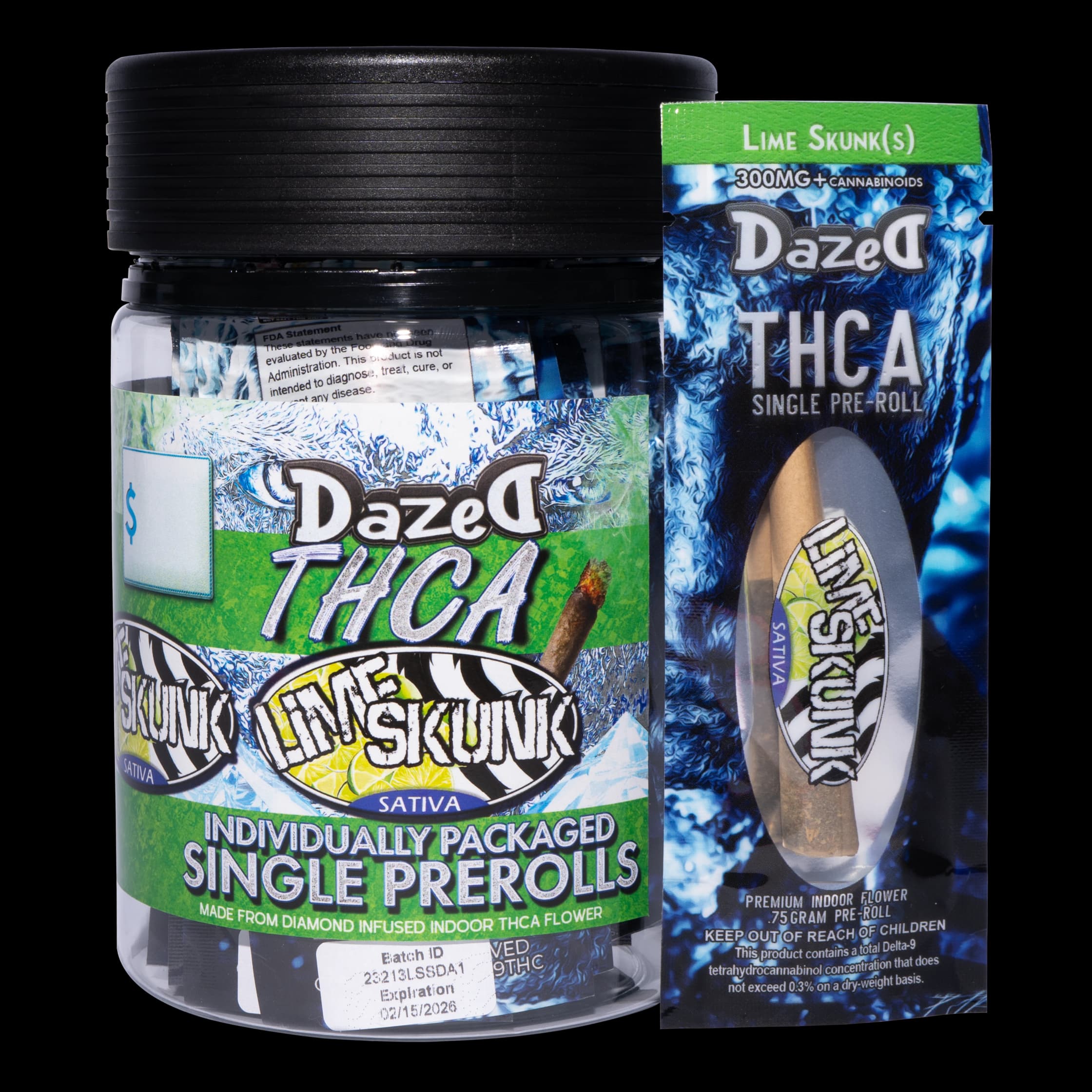 Icewalker 1pk - Lime Skunk THC-A Diamond (25ct Display)