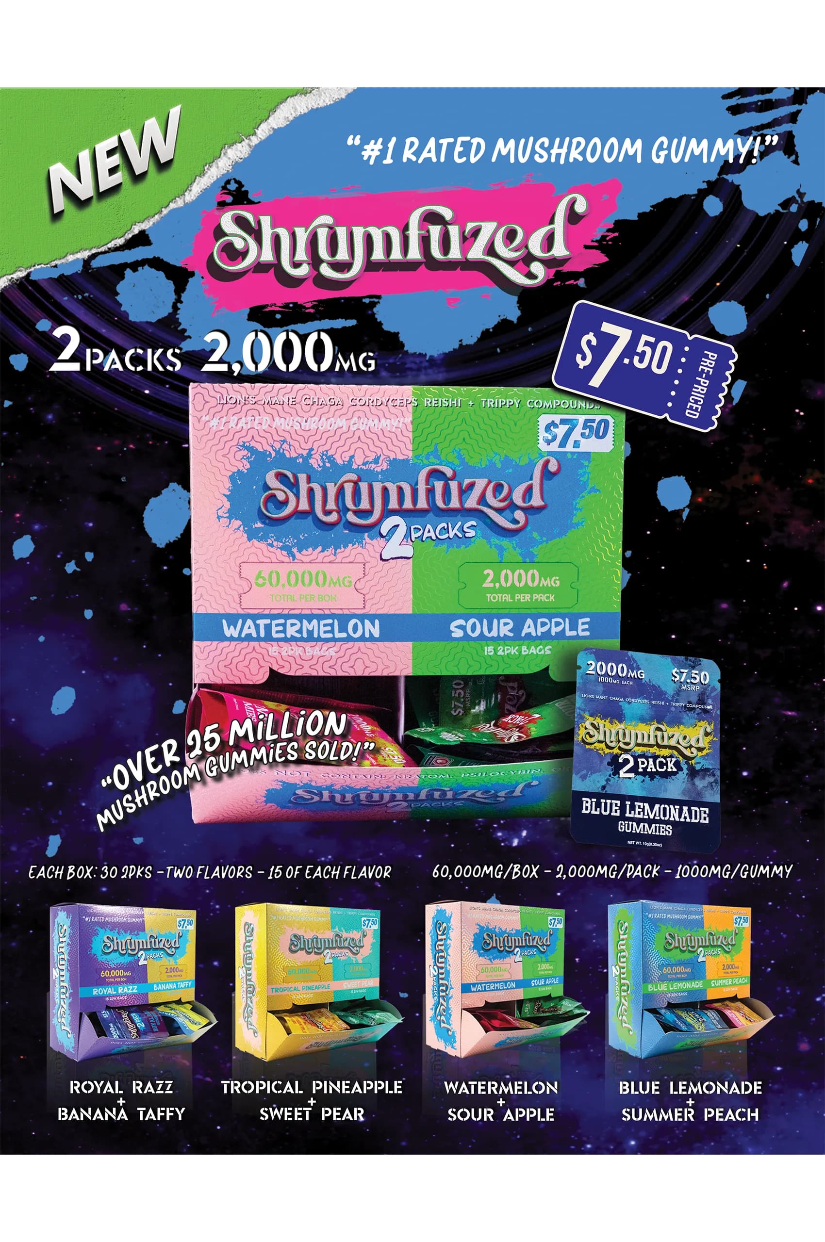 Marketing Sheet 120 - 2pk 1000mg Pre-priced Shrumfuzed