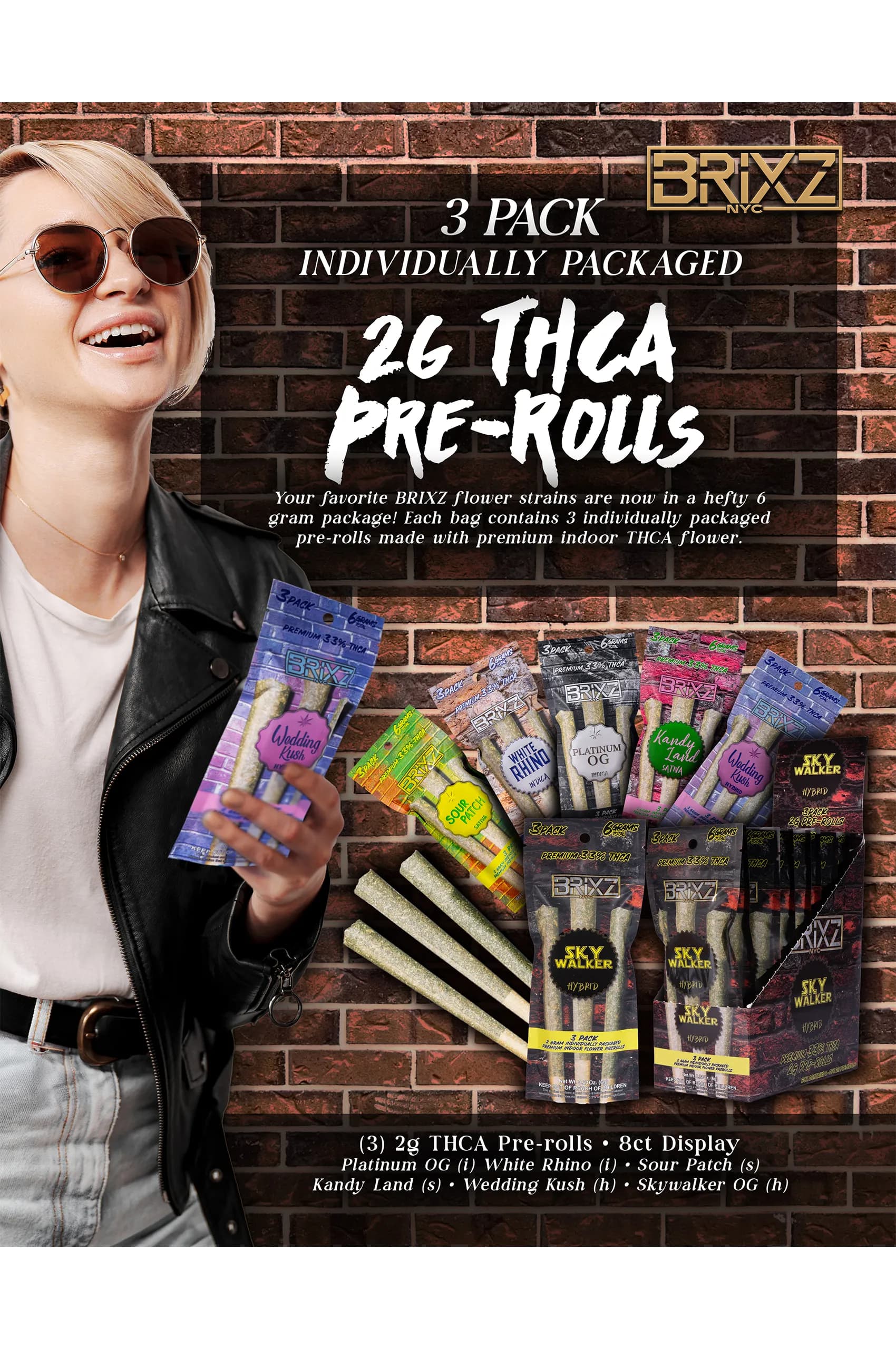 Marketing Sheet 119 - Brixz THCA 3pk 2g prerolls