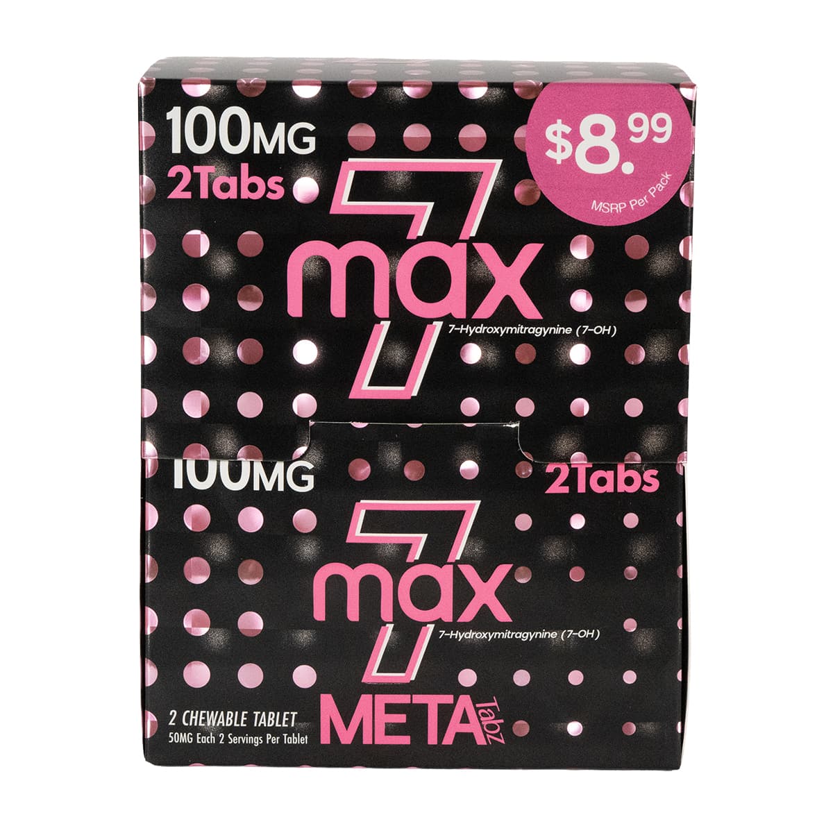 Meta Tabz 7MAX 2pk 100mg Tablets - Strawberry (25ct Display)