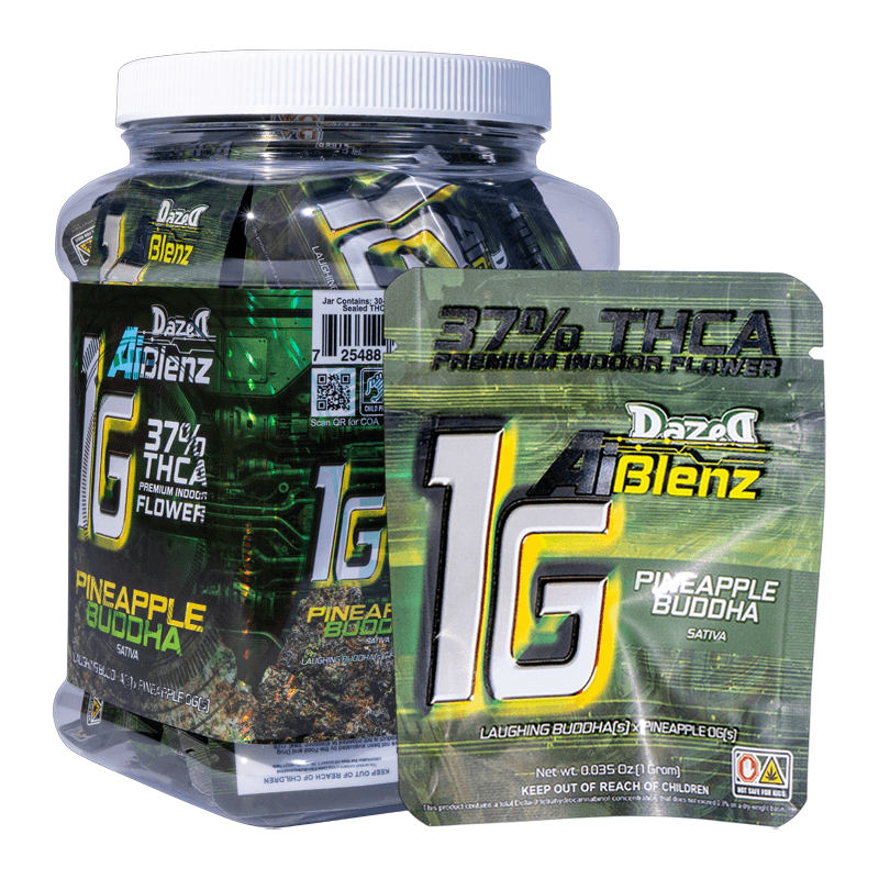 1g 30ct Flower Dispenser - Pineapple Buddah AI Blenz THCA