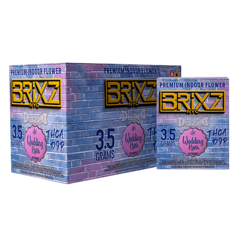 3.5G Brixz 10ct Flower Dispenser - Wedding Kush THCA