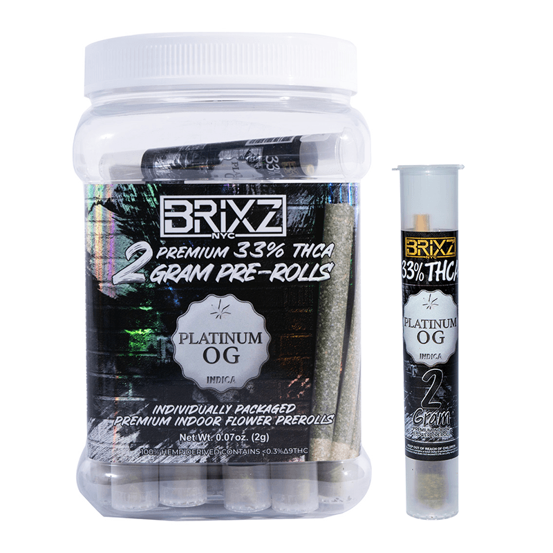 Brixz Preroll 2g - Platinum OG THCA (30ct Display)