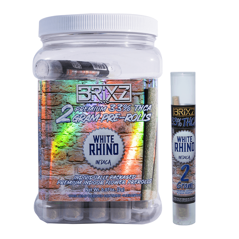 Brixz Preroll 2g - White Rhino THCA (30ct Display)