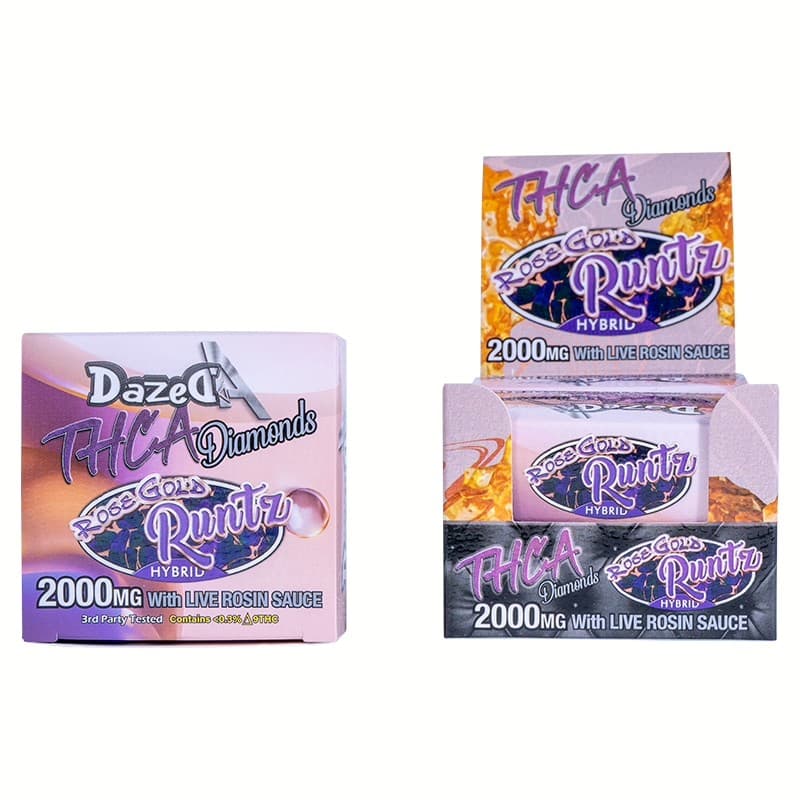 Dab 2g Diamond - Rose Gold Runtz THC-A (4ct Shipper)
