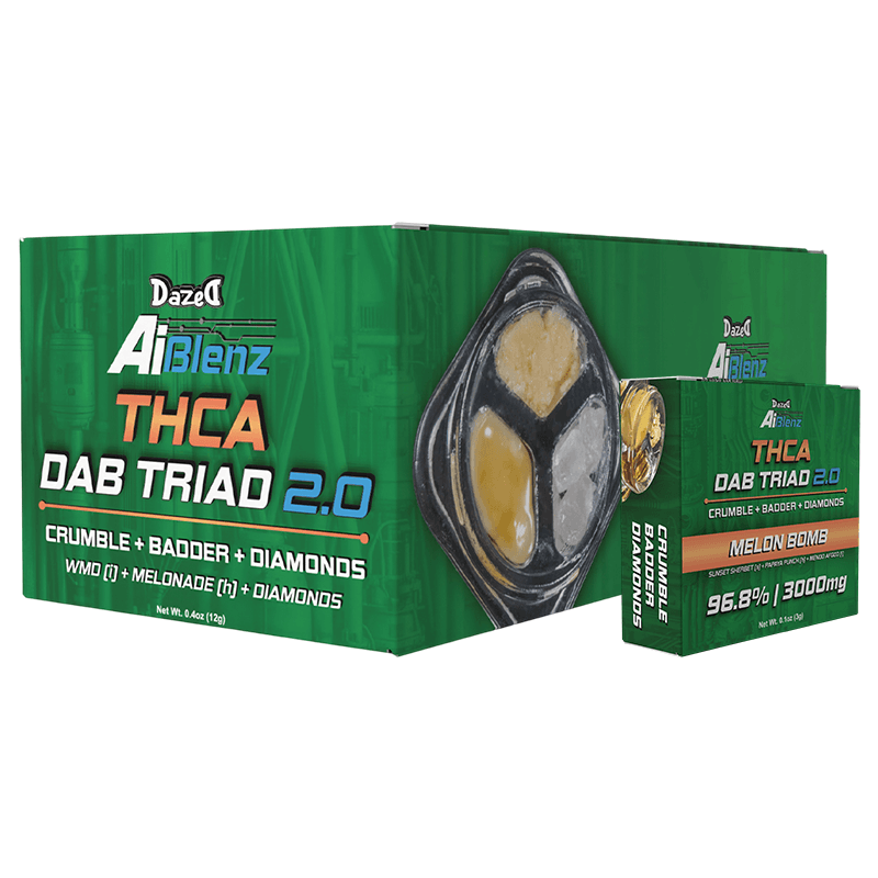 Dab Triad 3g- Melon Bomb AI Blenz THCA (4ct Shipper)