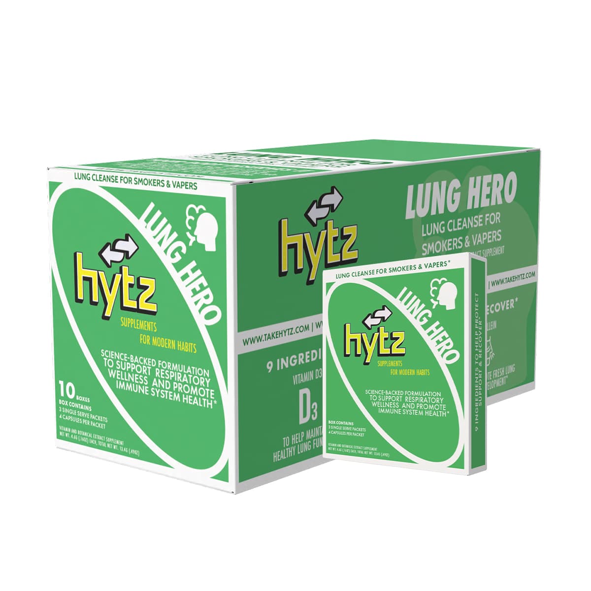 Hytz 4pk 3ct Capsules - Lung Hero (10ct Display)