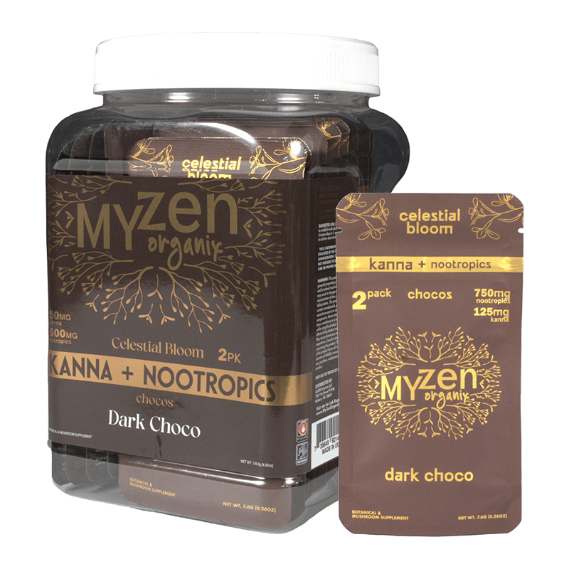 MyZen 2pk 875mg Celestial Bloom Chocolate - Dark Choco (18ct Display)