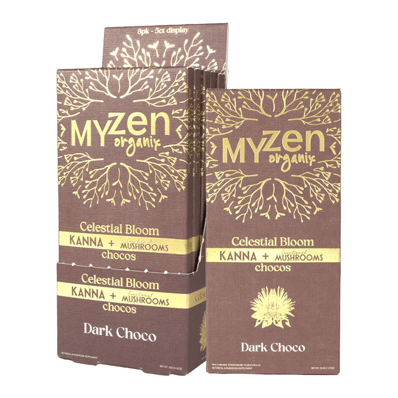 MyZen 8pk 875mg Celestial Bloom Chocolate - Dark Choco (5ct Display)