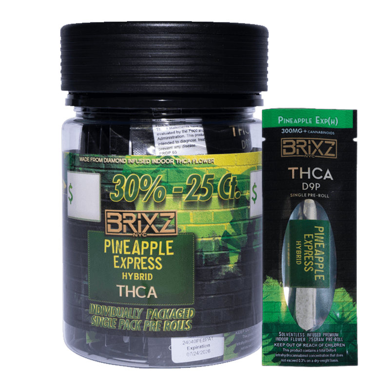 Preroll 1pk - Pineapple Express Brixz THCA (25ct Display)