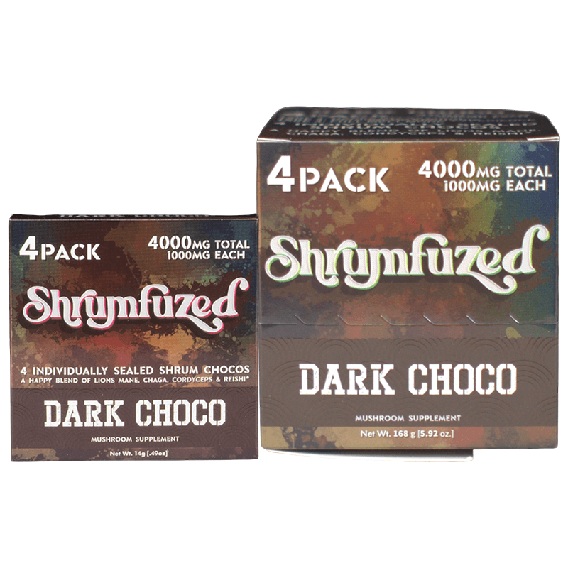 Shrumfuzed 4pk Chocolates 1000mg - Dark Chocolate (10ct Shipper)