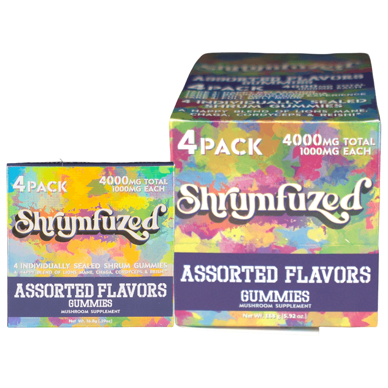 Shrumfuzed 4pk Gummies 1000mg - Assorted Flavors (10ct Shipper)
