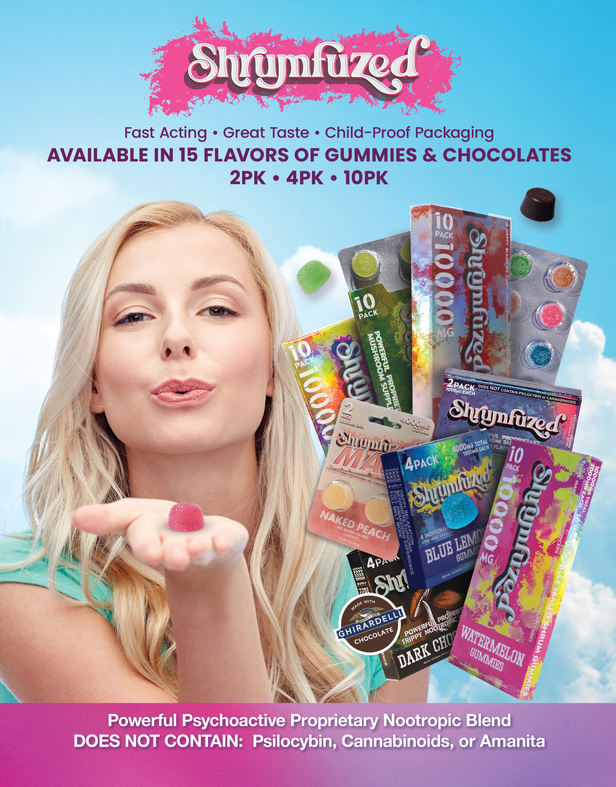 Marketing Sheet 121 - Shrumfuzed Gummies & Chocolates