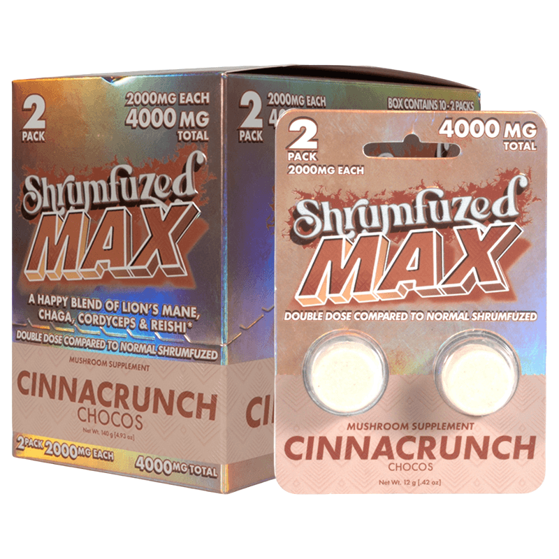Shrumfuzed MAX 2pk Chocolates 2000mg - Cinnacrunch (10ct Display)