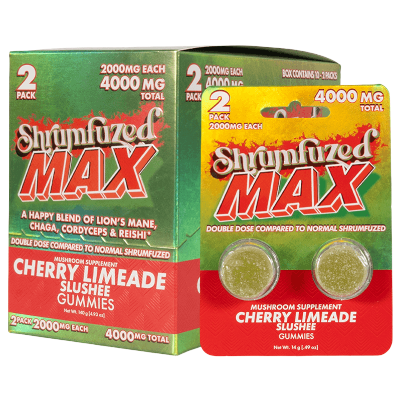 Shrumfuzed MAX 2pk Gummies 2000mg - Cherry Limeade Slushee (10ct Display)