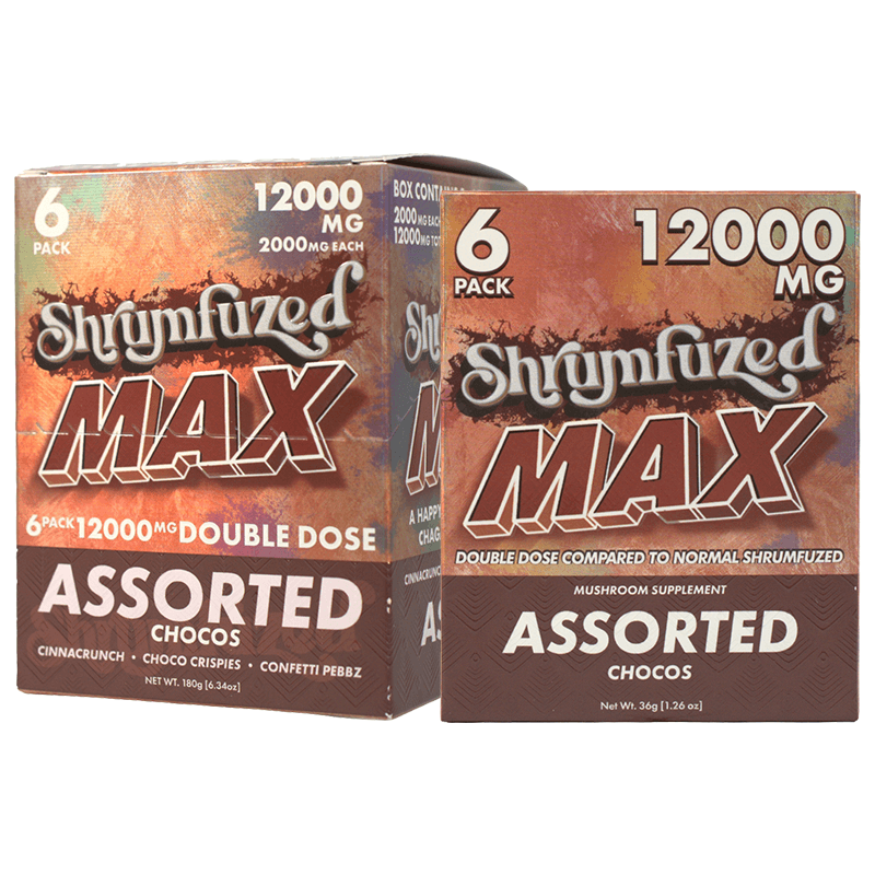 Shrumfuzed MAX 6pk Chocolates 2000mg - Assorted Chocos (5ct Display)