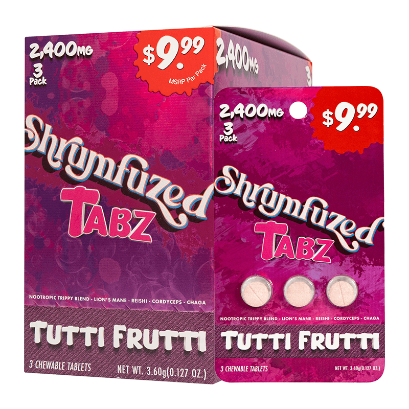 Shrumfuzed Tabz 3pk Tablets 800mg - Tutti Frutti (10ct Display)