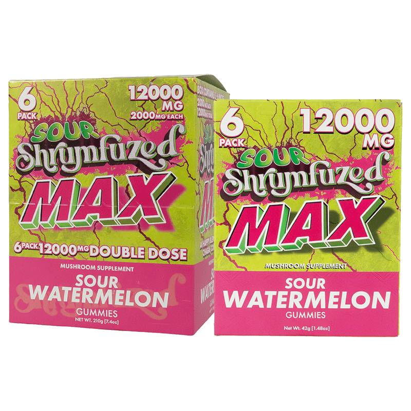 Shrumfuzed MAX 6pk Gummies 2000mg - Sour Watermelon (5ct Display)