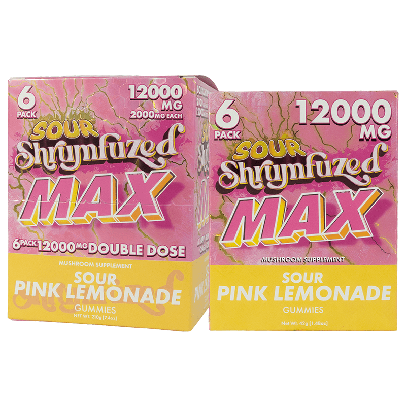 Shrumfuzed MAX 6pk Gummies 2000mg - Sour Pink Lemonade (5ct Display)