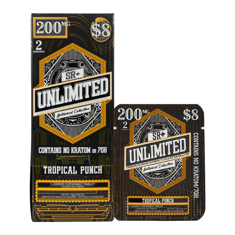 Unlimited 200mg Botanical Collection 1pk Tablets - Tropical Punch (30ct Display)