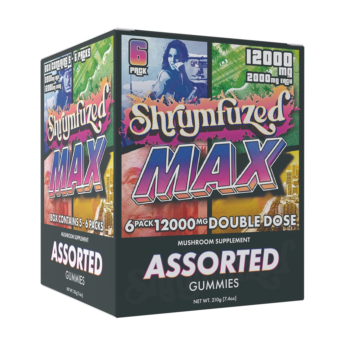Shrumfuzed MAX 6pk Gummies 2000mg - Assorted Flavors (5ct Display)